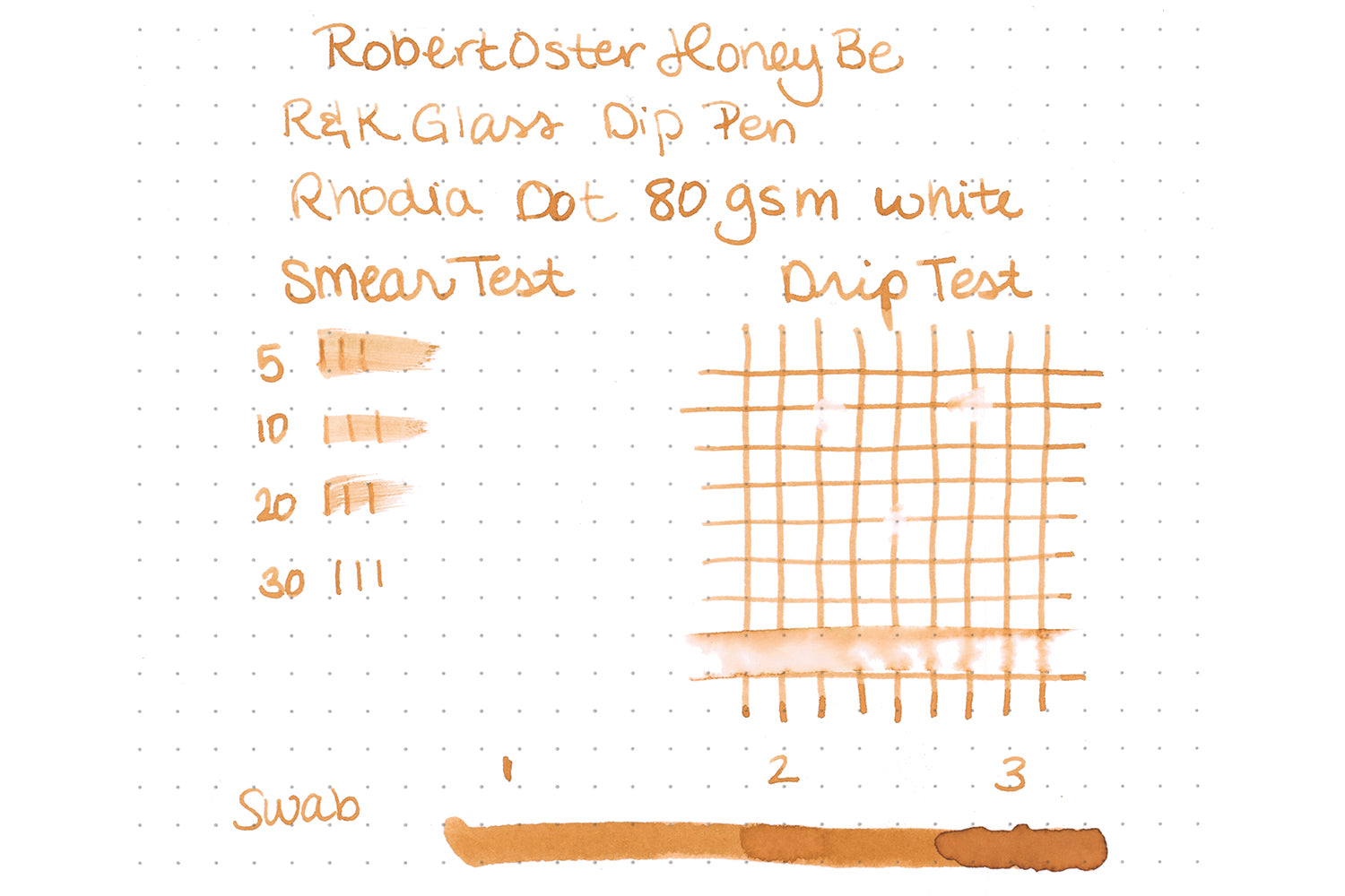 Robert Oster Honey Bee - Ink Sample