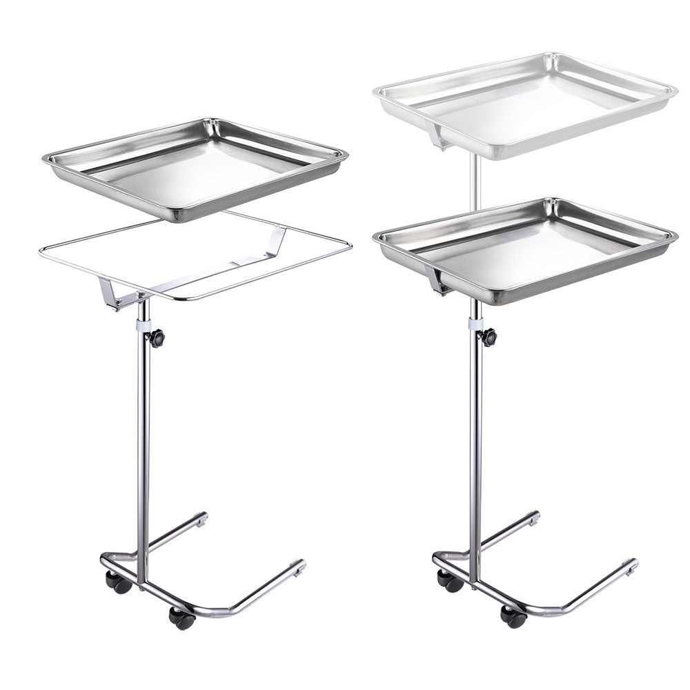 Yescom Mayo Stand Foot Operated Medical Equipment Chrome Pole