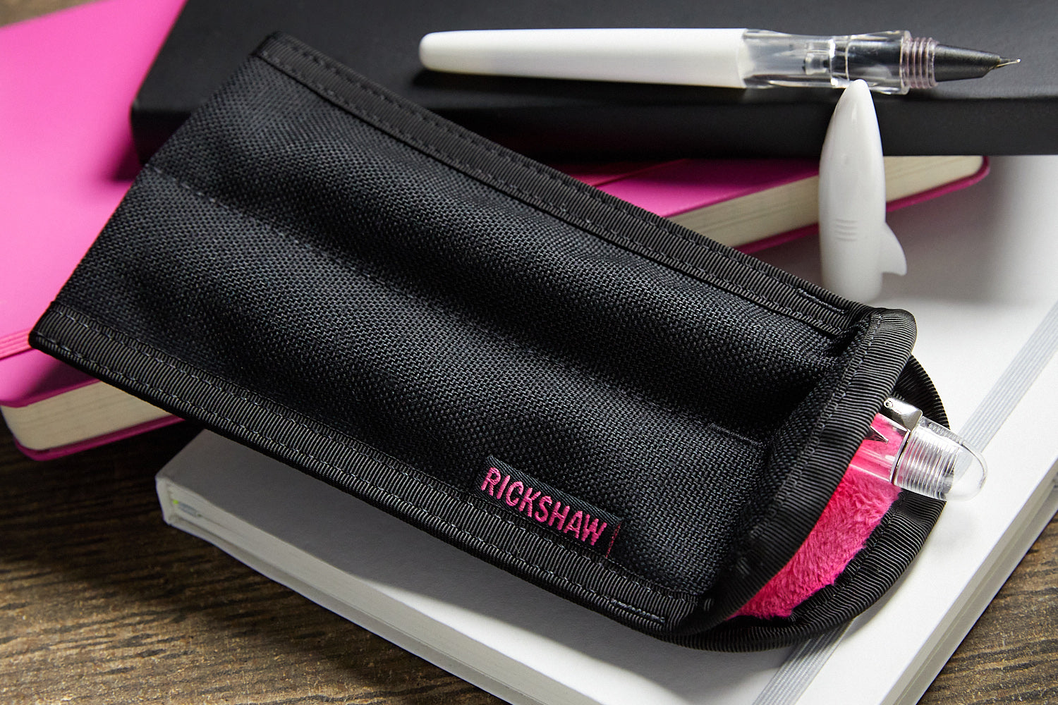 Rickshaw Bagworks 2 Pen Long Coozy - Black/Pink