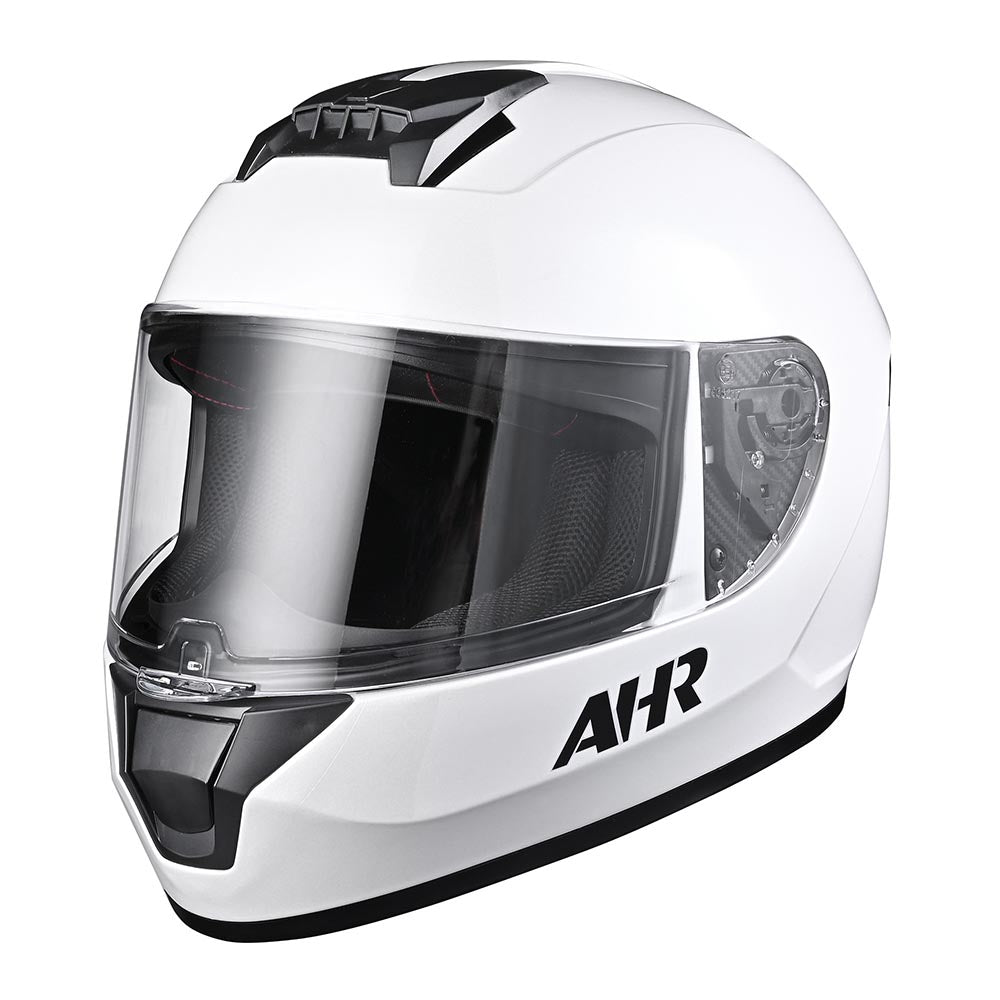 AHR RUN-F3 DOT Motorcycle Helmet Full White