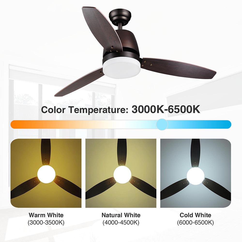 Yescom 52 Ceiling Fan with LED Light & Remote 3 Blades