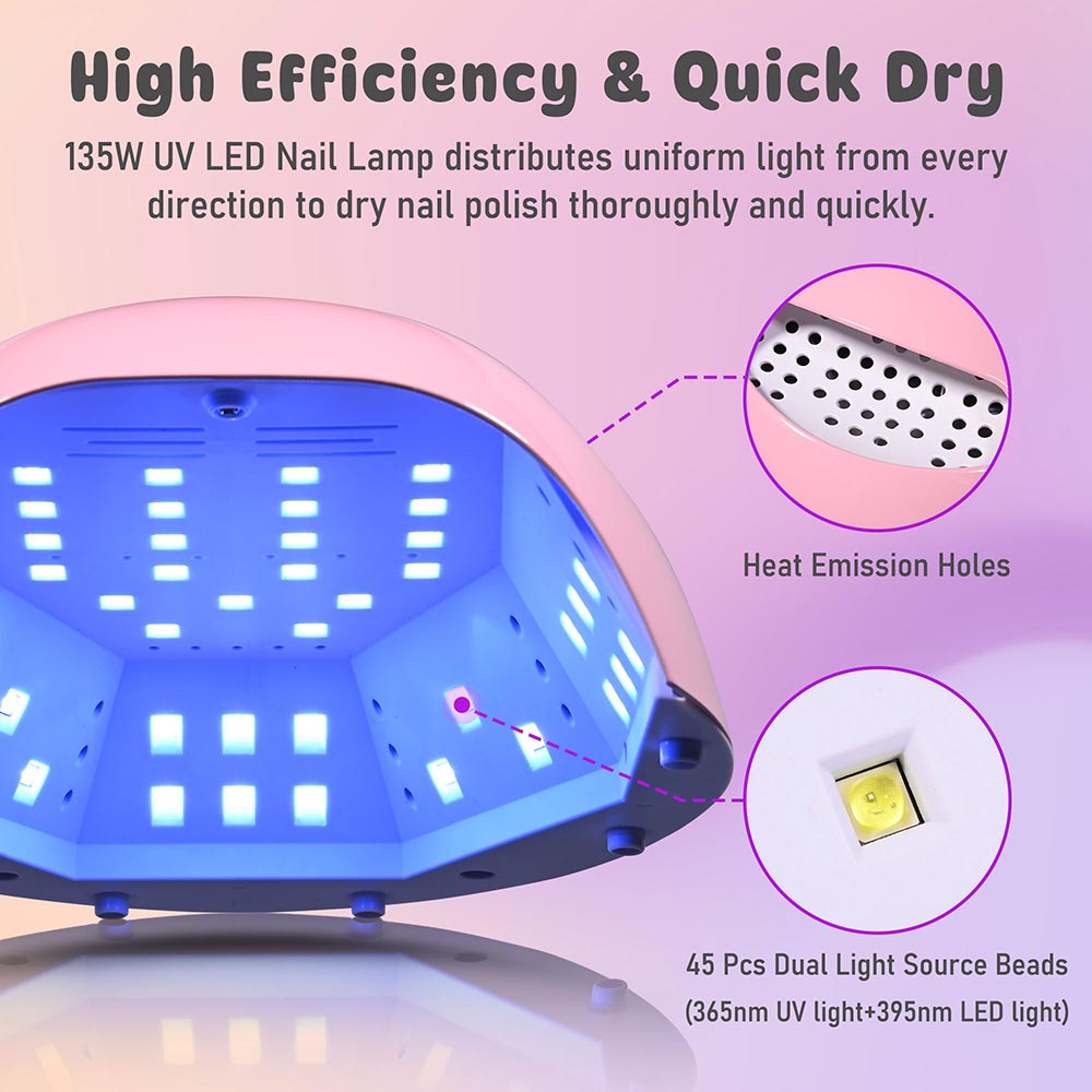 Yescom LED Lamp for Nails Dryer with LCD Display