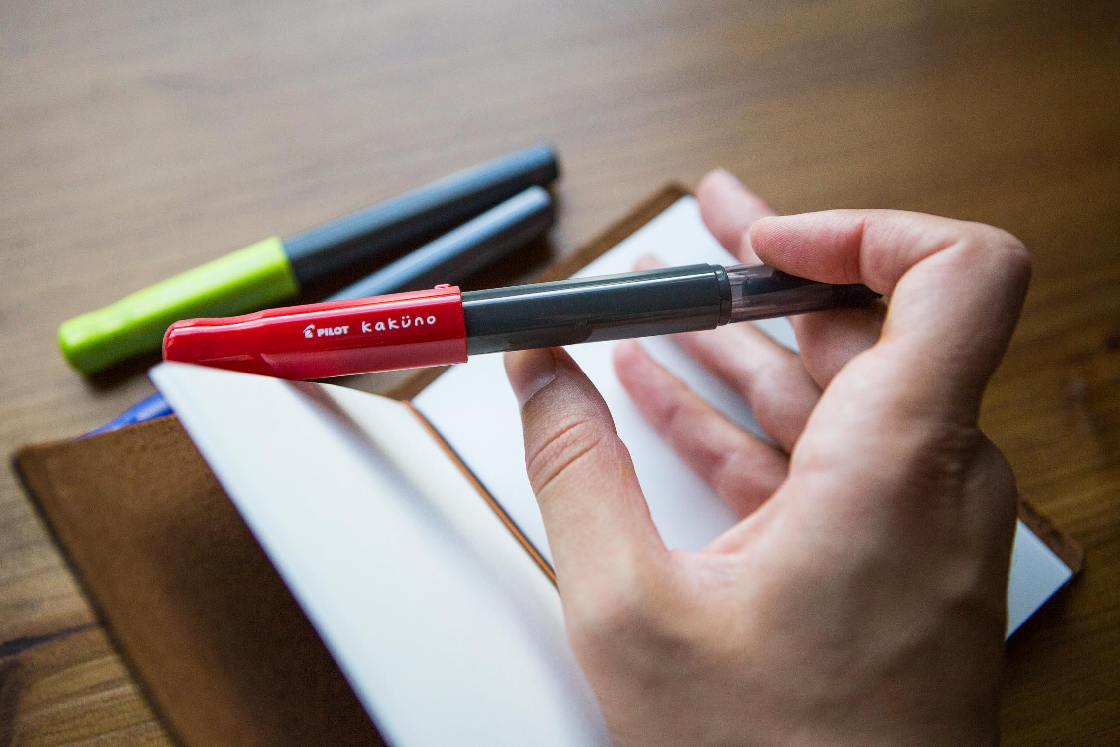 Pilot Kakuno Fountain Pen - Red/Gray