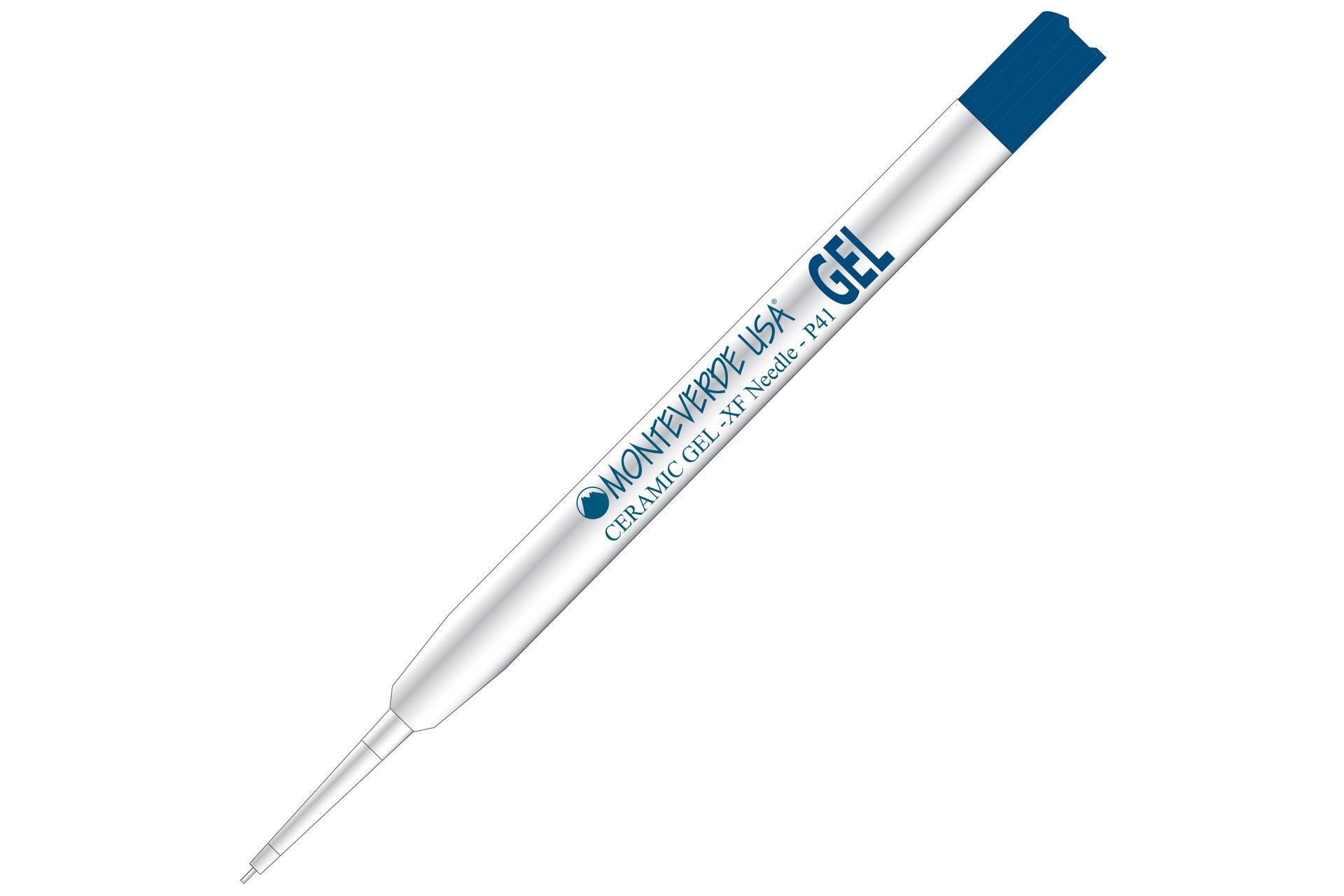 Monteverde Capless Gel P41 Rollerball Refills - Blue, 0.5mm XF Needlepoint (2-Pack)