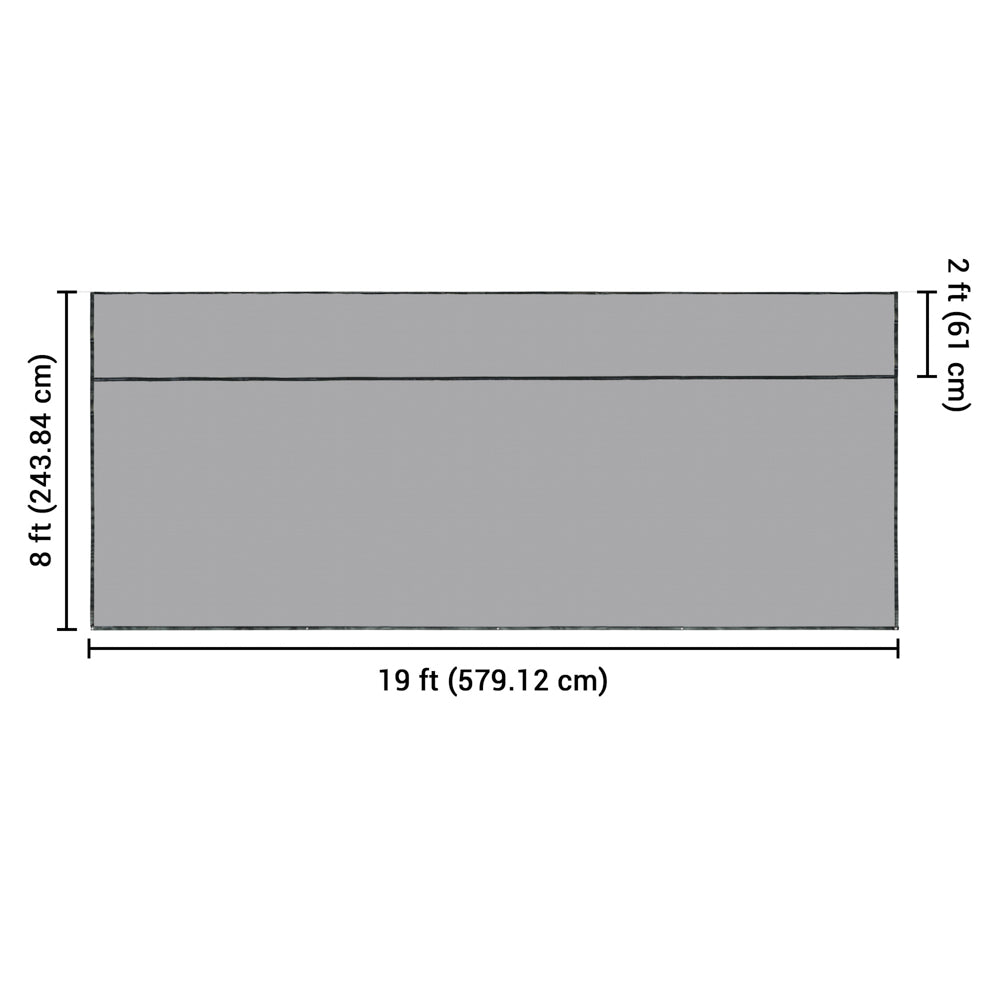 Yescom RV Awning Screen with Zipper 19'x8' Travel Trailer Sun Blocker