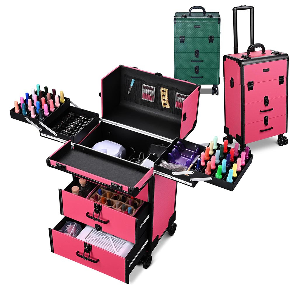 Byootique Artist Rolling Makeup Case with Drawers