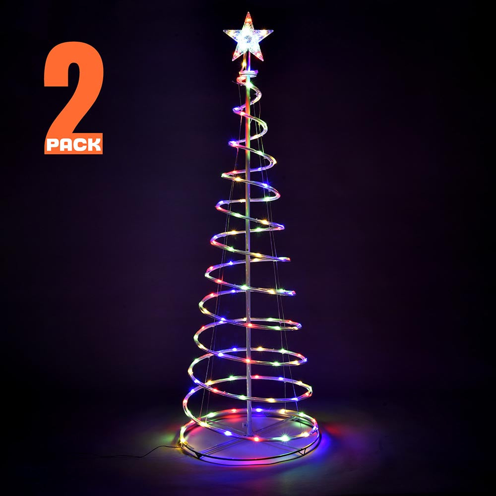 Yescom 5' Lighted Spiral Christmas Tree LED Decor Battery Powered