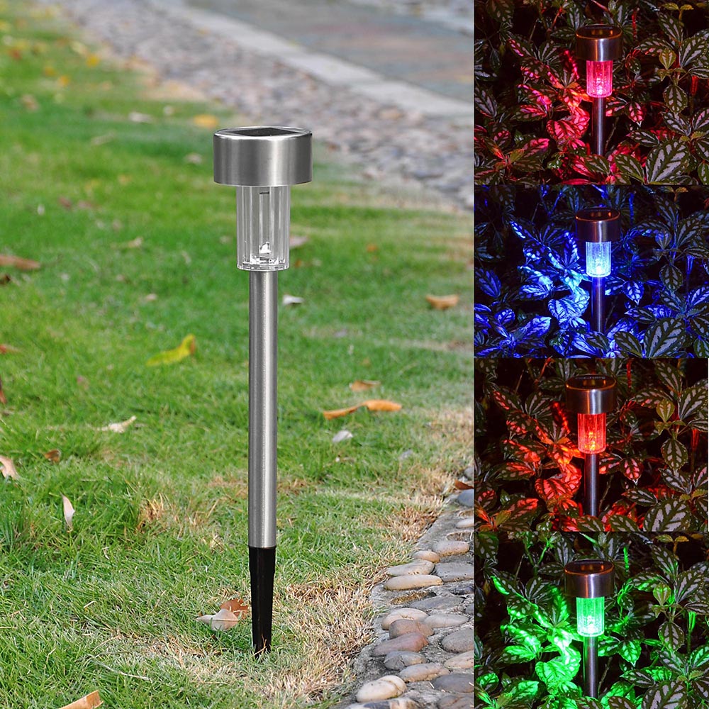 Yescom 6ct/pk Solar Outdoor Lights Multicolor Yard Lamps