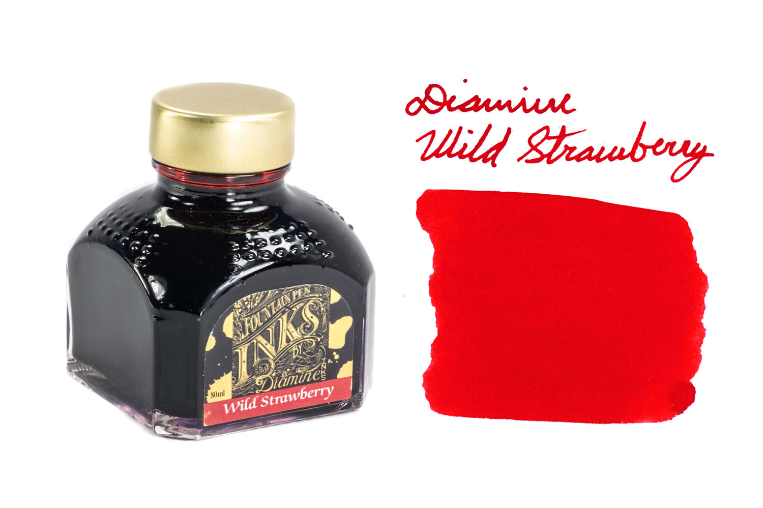 Diamine Wild Strawberry - 80ml Bottled Ink