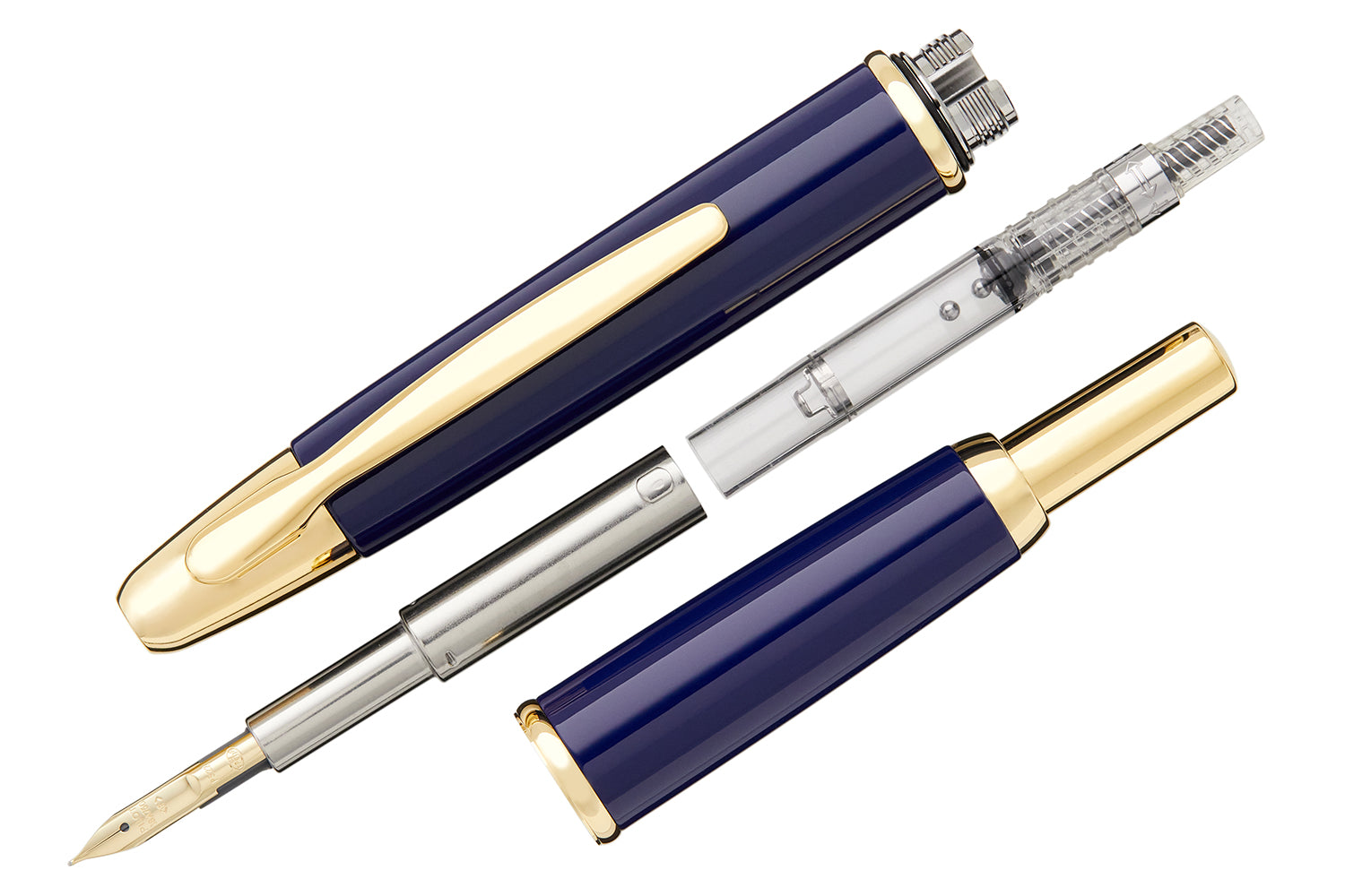 Pilot Vanishing Point Fountain Pen - Blue/Gold