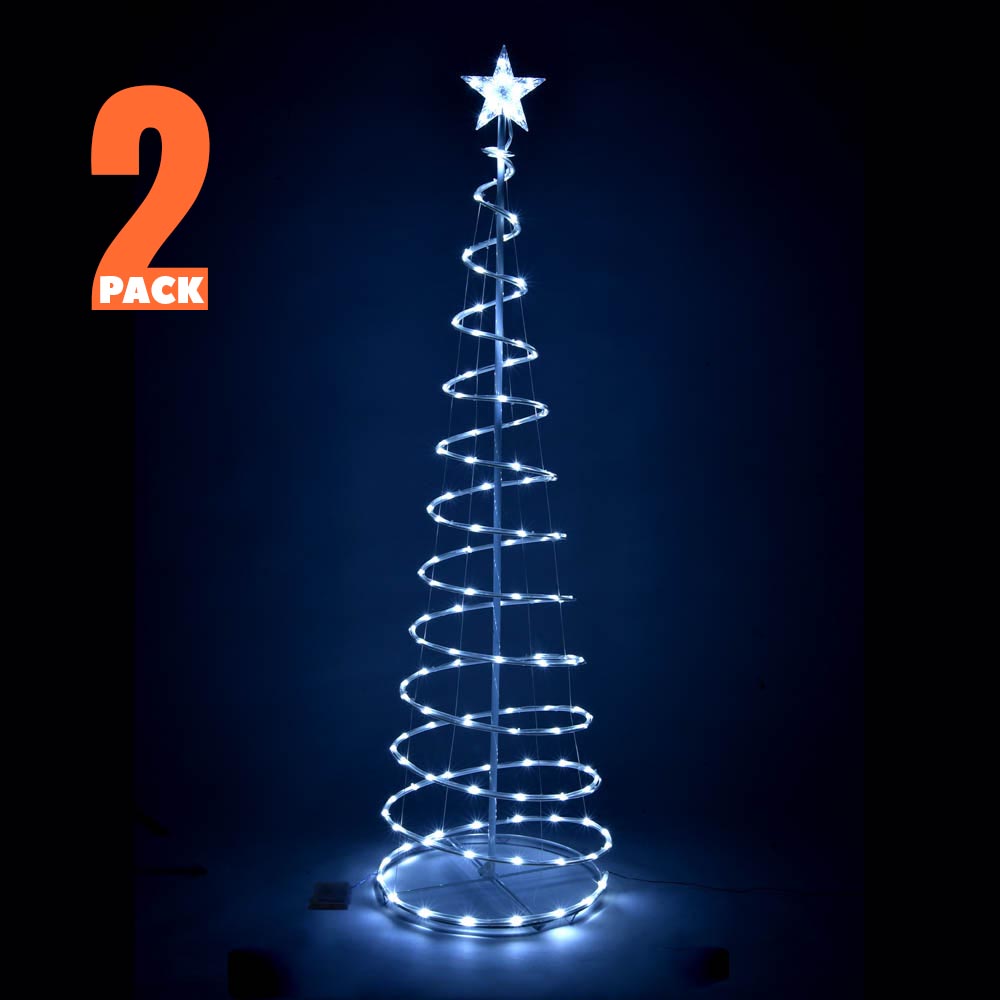 Yescom 6' Lighted Spiral Christmas Tree Xmas Decor Battery Operated