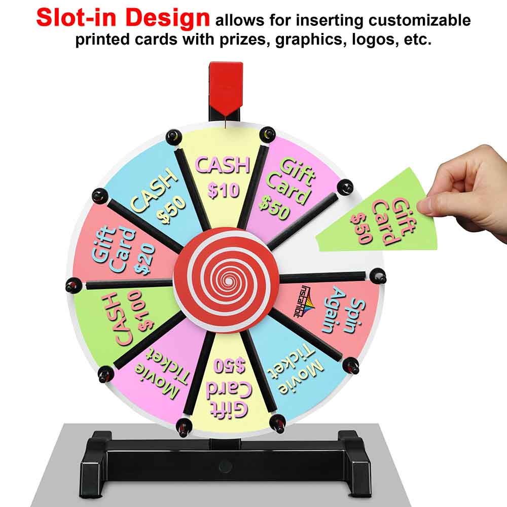 WinSpin 12 10 Slot Custom Prize Wheel Tabletop