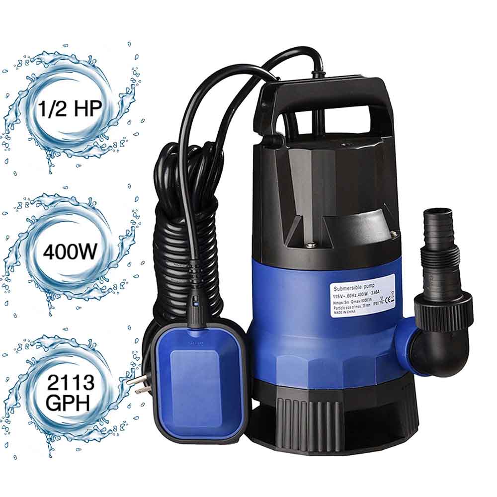 Yescom 400w 1/2 HP Pool Dirty Water Submersible Pump