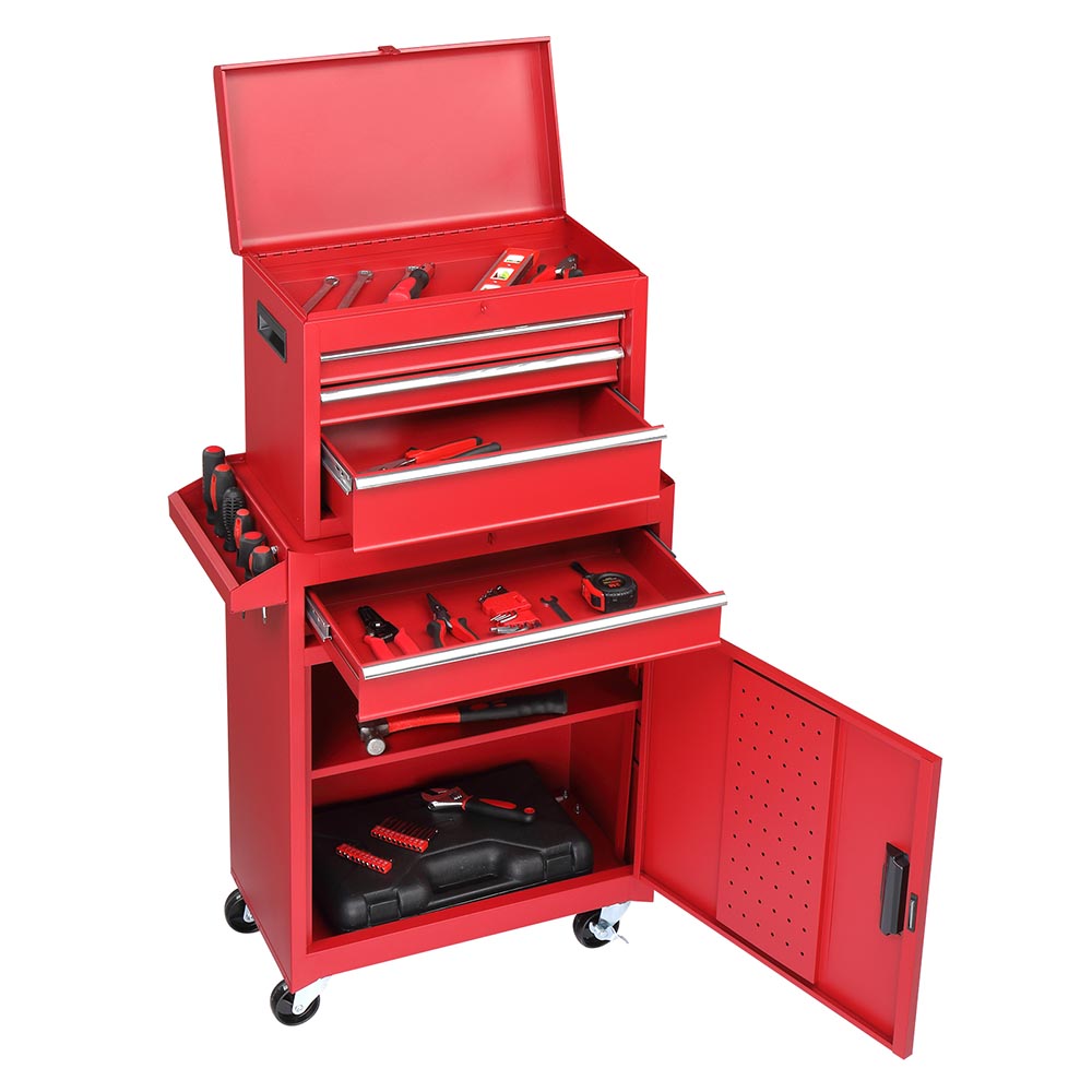 Yescom Rolling Tool Chest Combo 20 in. 4-Drawer Lockable