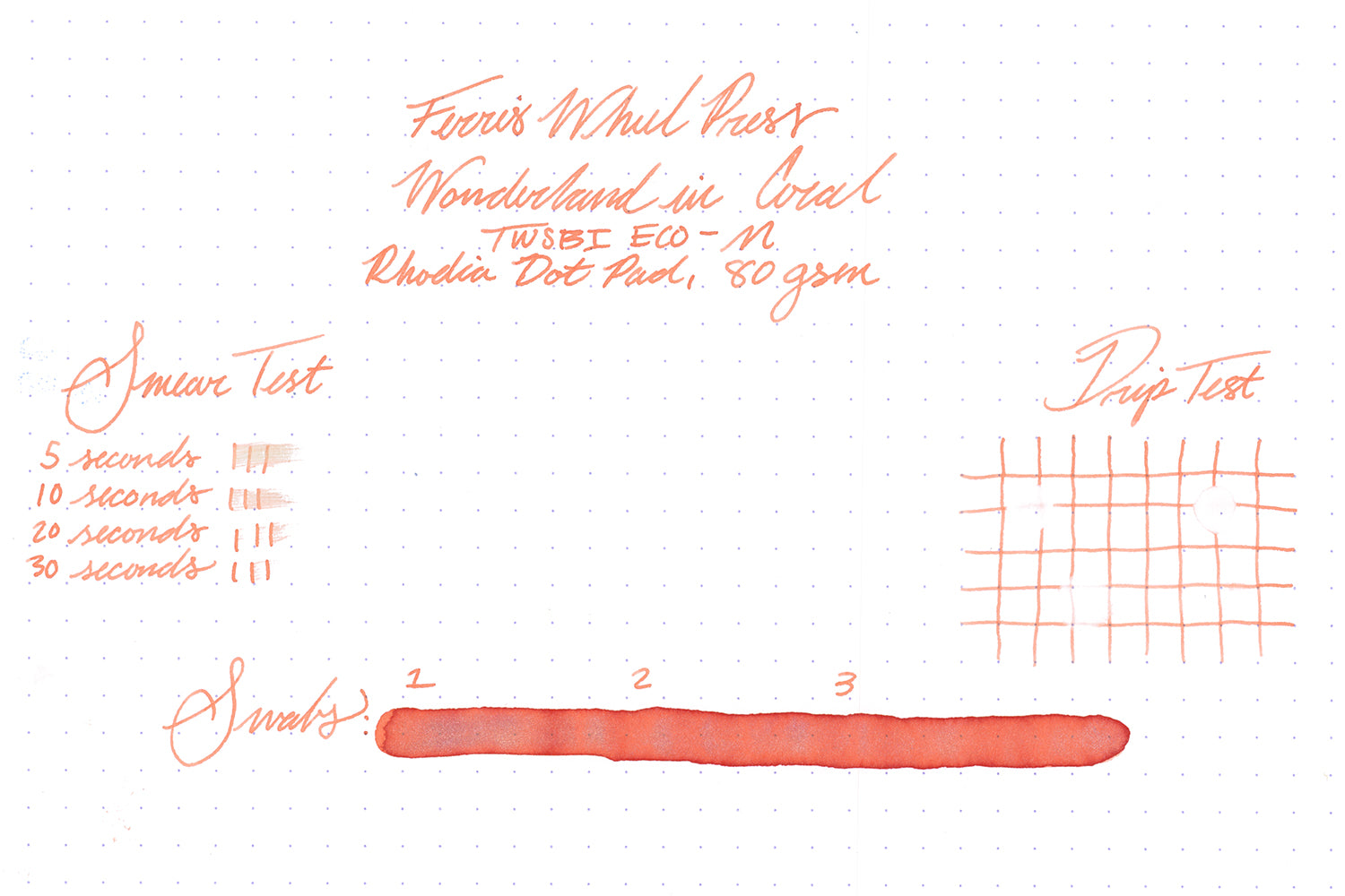 Ferris Wheel Press Wonderland in Coral - 38ml Bottled Ink