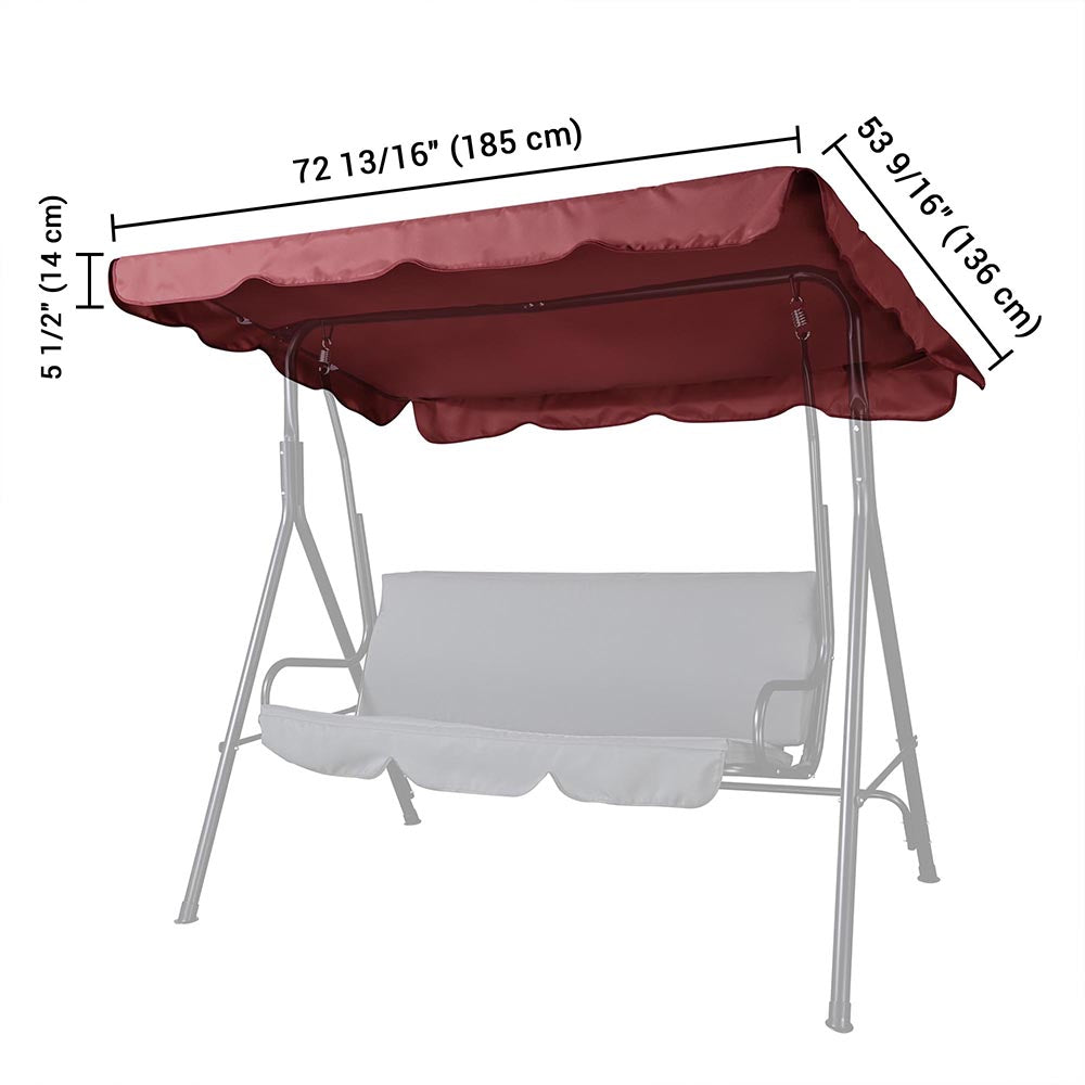 Yescom Patio Porch Replacement Swing Canopy 72x53