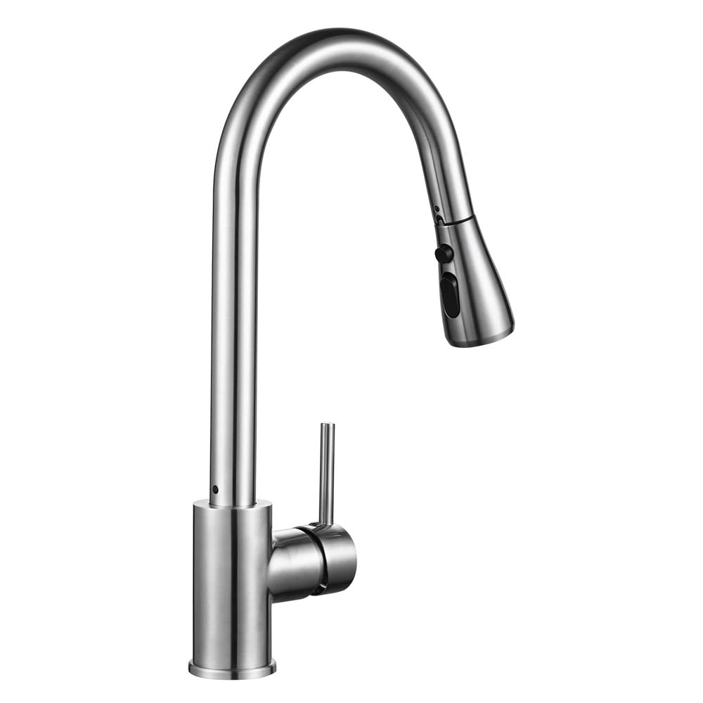 Aquaterior Pull Down Kitchen Faucet with Sprayer 2.2GPM Brushed Nickel