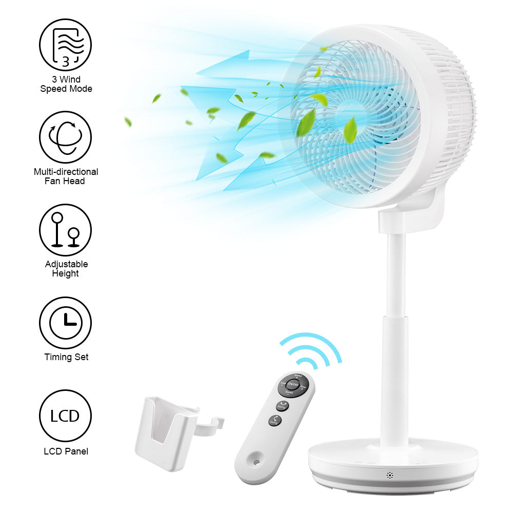 Yescom 11 Desk & Pedestal Fan with Remote Quiet Cooling Fan