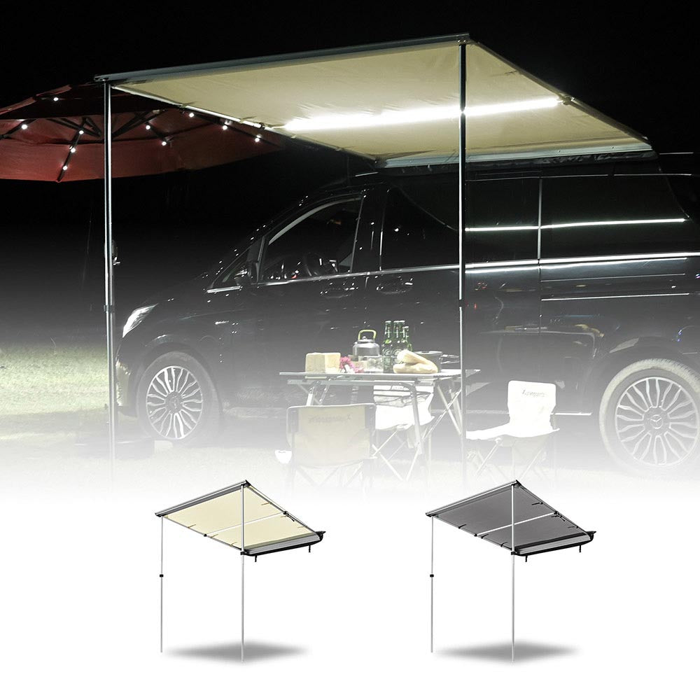 Yescom Awning with LED Light 6.6' x 4.6' Car Side Tailgate Awning