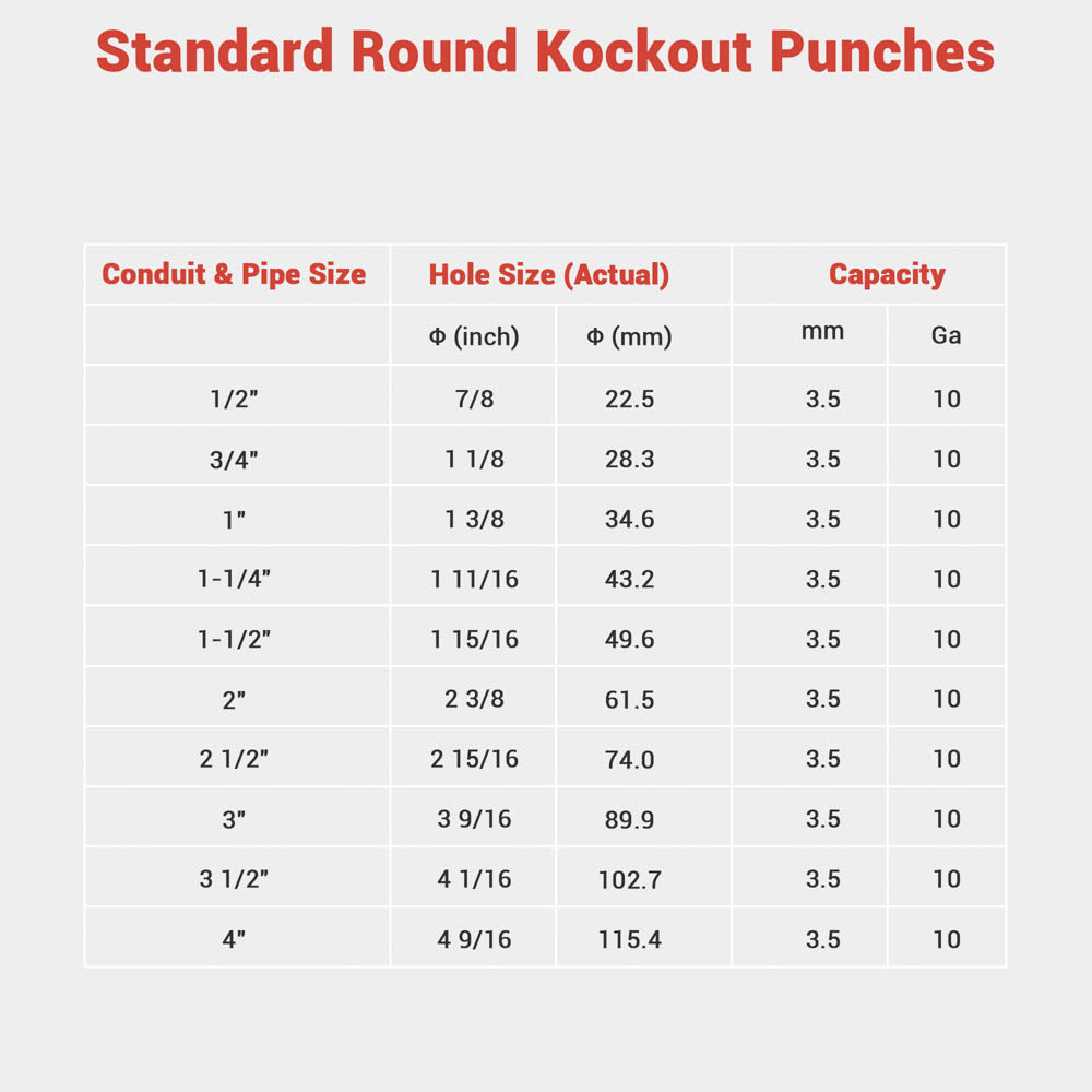 Yescom 15 Ton Hydraulic Hole Punch Heavy Duty Metal Hole Knockout 10-Die