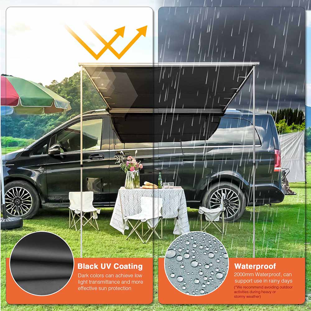 Yescom Awning 6' 7 x 8' 2 Vehicle Rooftop Side Tent Shade