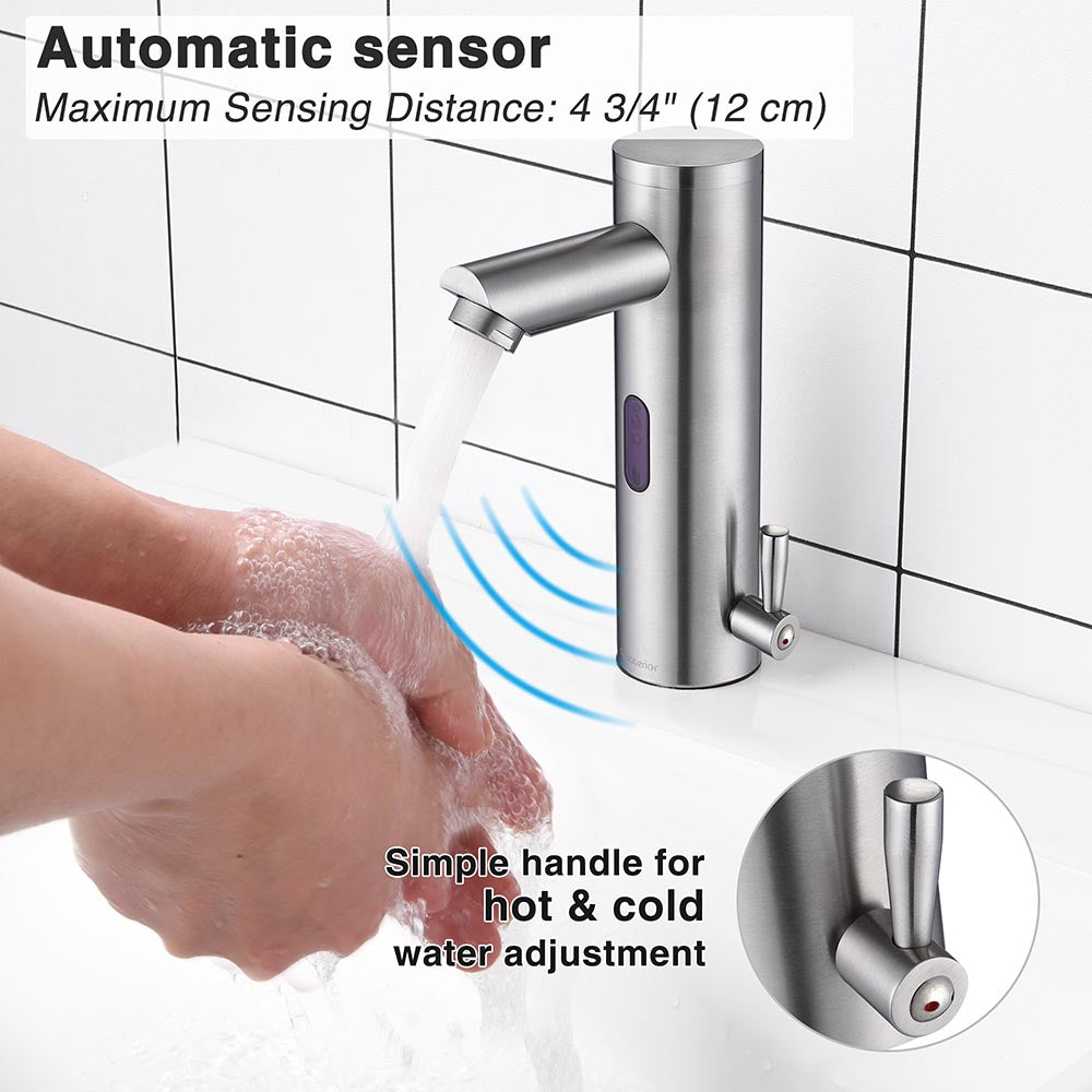 Aquaterior Touchless Lavatory Sink Faucet Hot & Cold 8