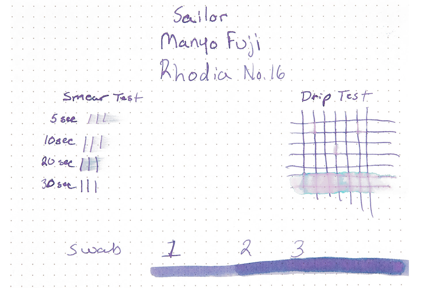 Sailor Manyo Fuji - Ink Sample