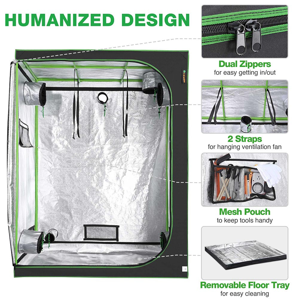 Yescom Grow Tent 60x32x80 Reflective Indoor Hydroponic