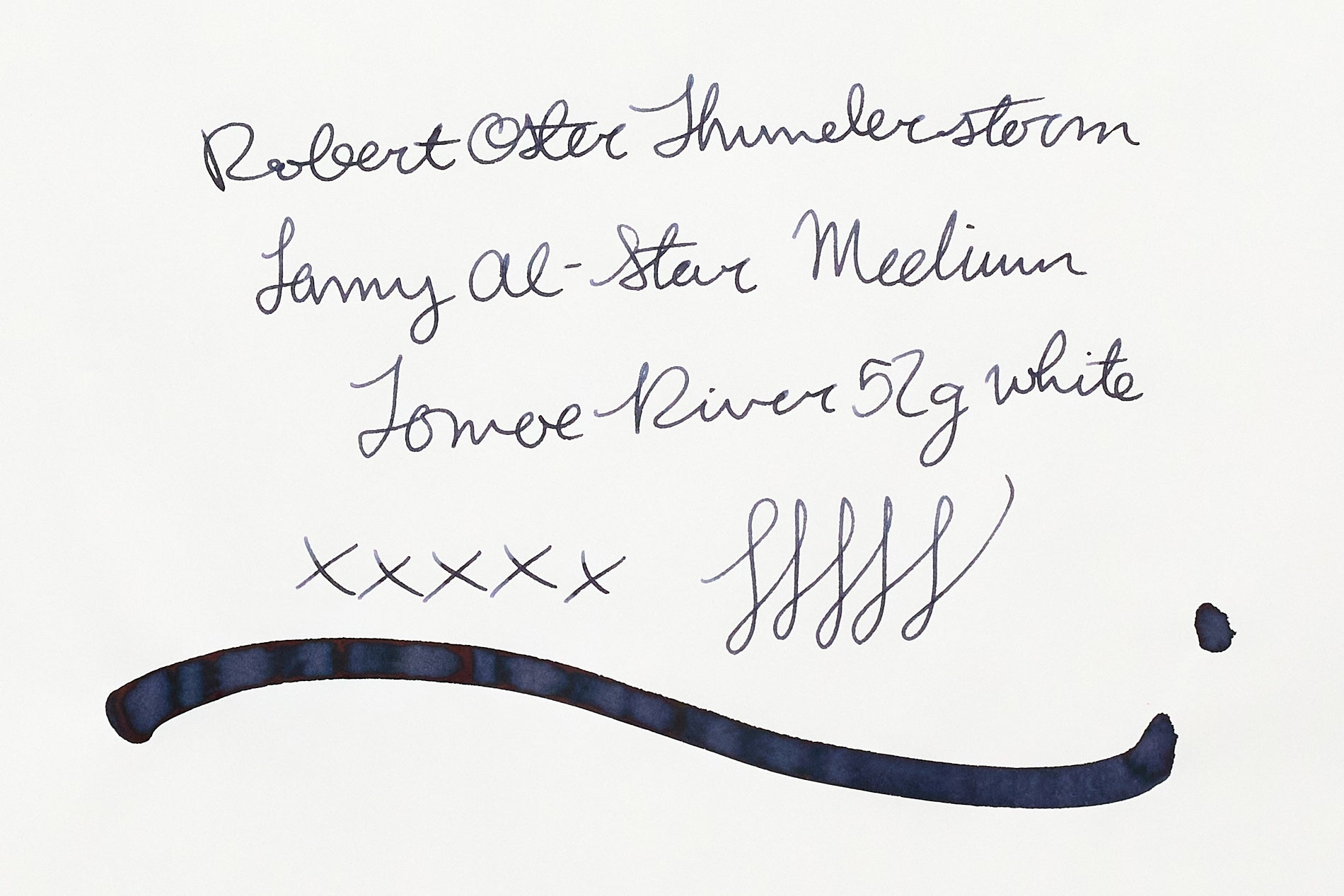 Robert Oster Thunderstorm - Ink Sample