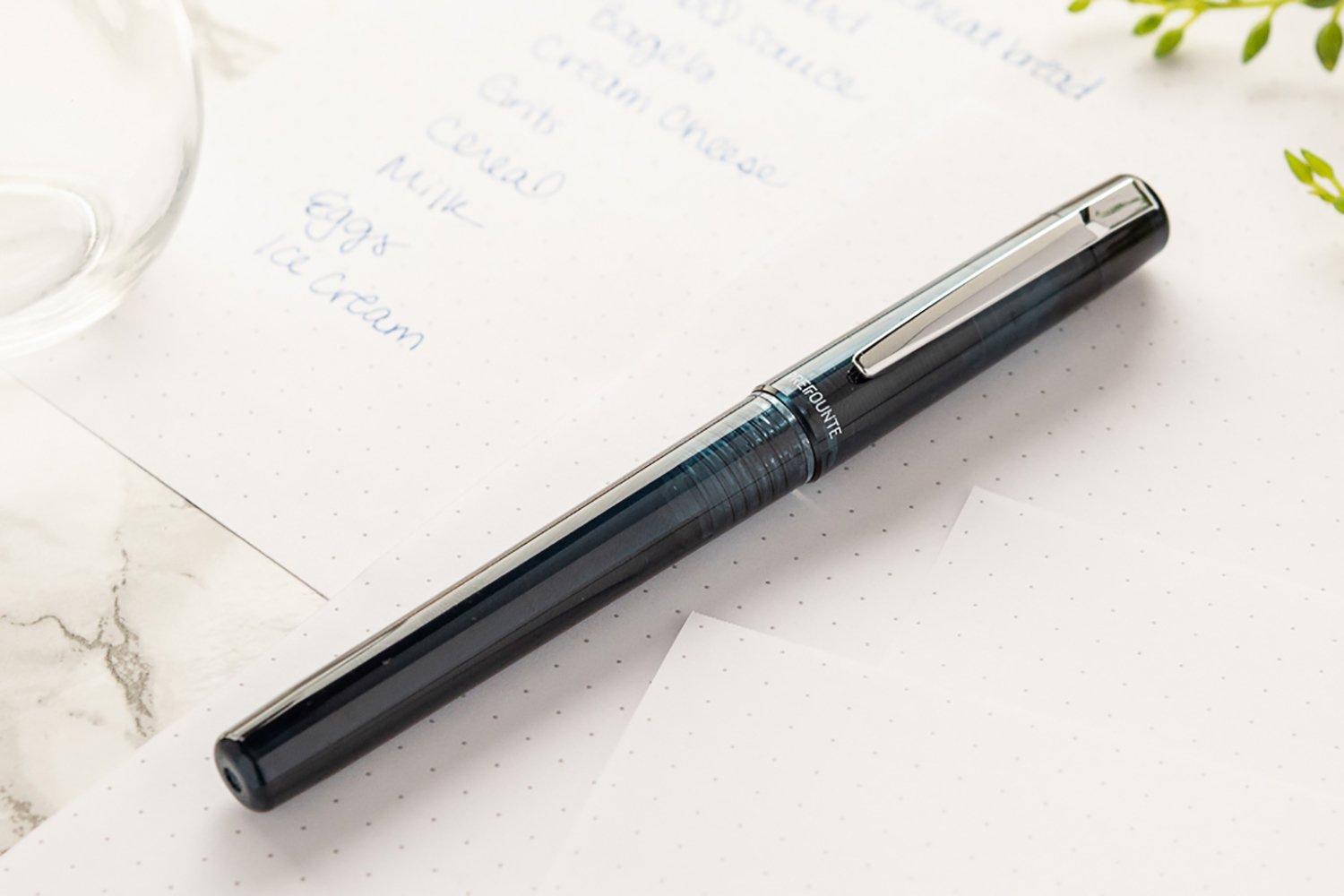 Platinum Prefounte Fountain Pen - Graphite Blue