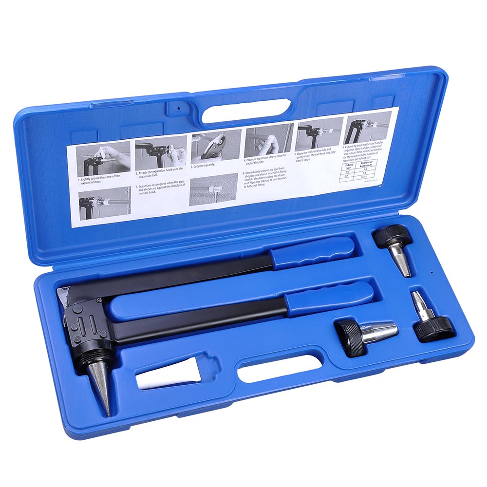 Yescom Pipe Pex Expanding Tool Kit with 1/2 3/4 1 Head ASTM F1960