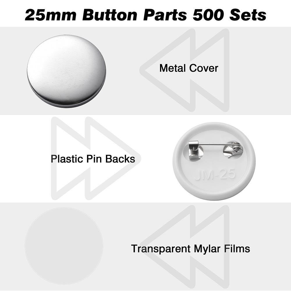 Yescom 1 Pins Parts for Backpack Badge Button Maker 500ct/Pack