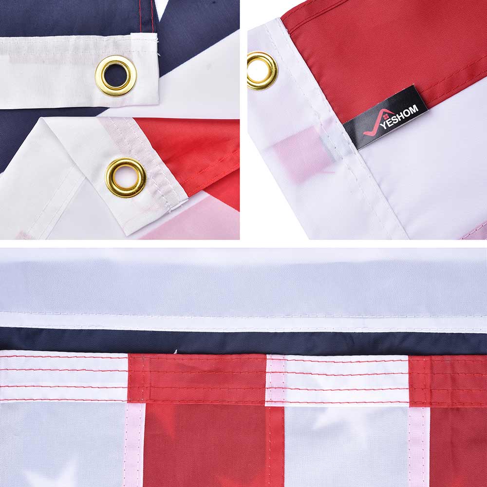 Yescom American National Flag Embroidered Star Stripe