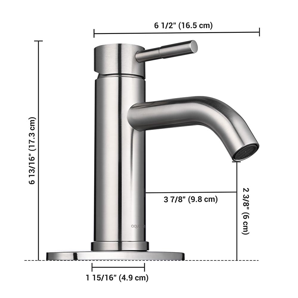 Aquaterior Bathroom Sink Faucet 1-Handle Cold & Hot, 7.5H