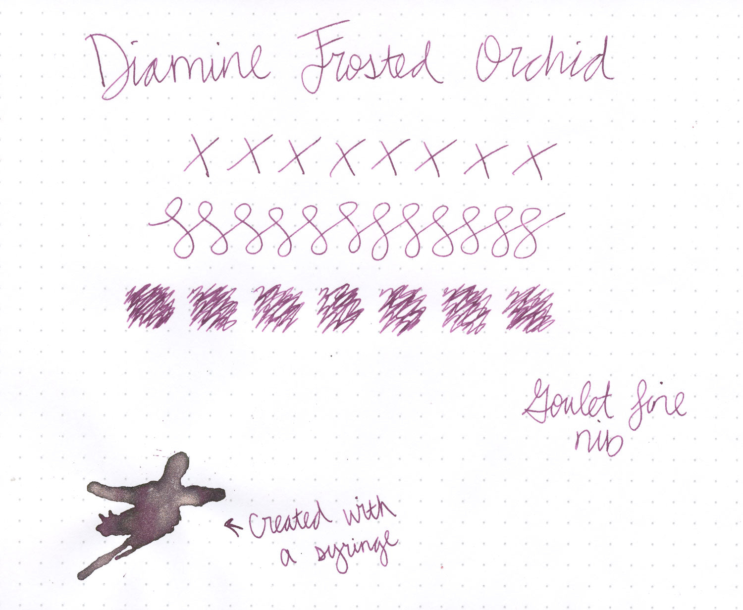 Diamine Frosted Orchid - Ink Sample