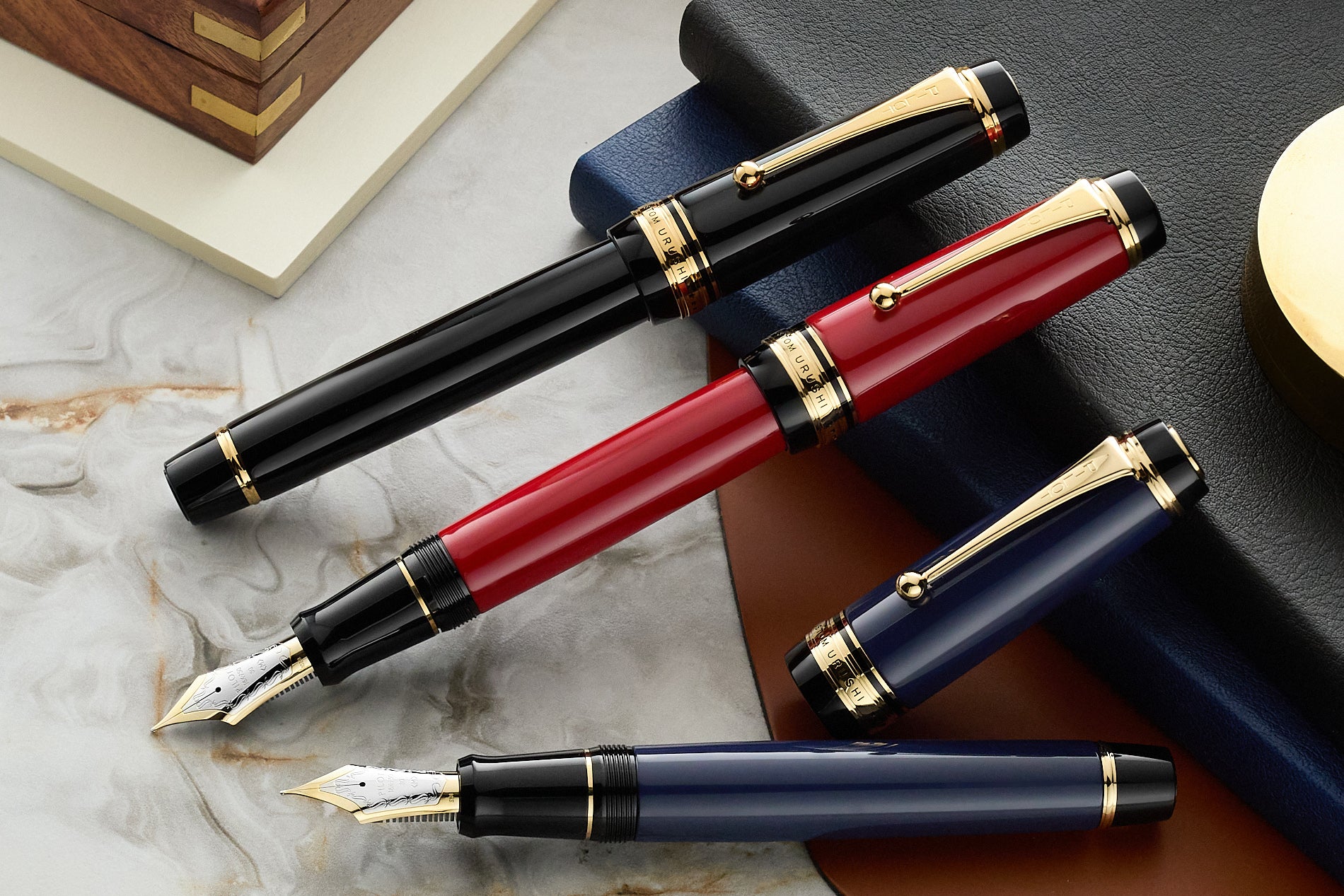 Pilot Custom 845 Urushi Fountain Pen - Vermillion