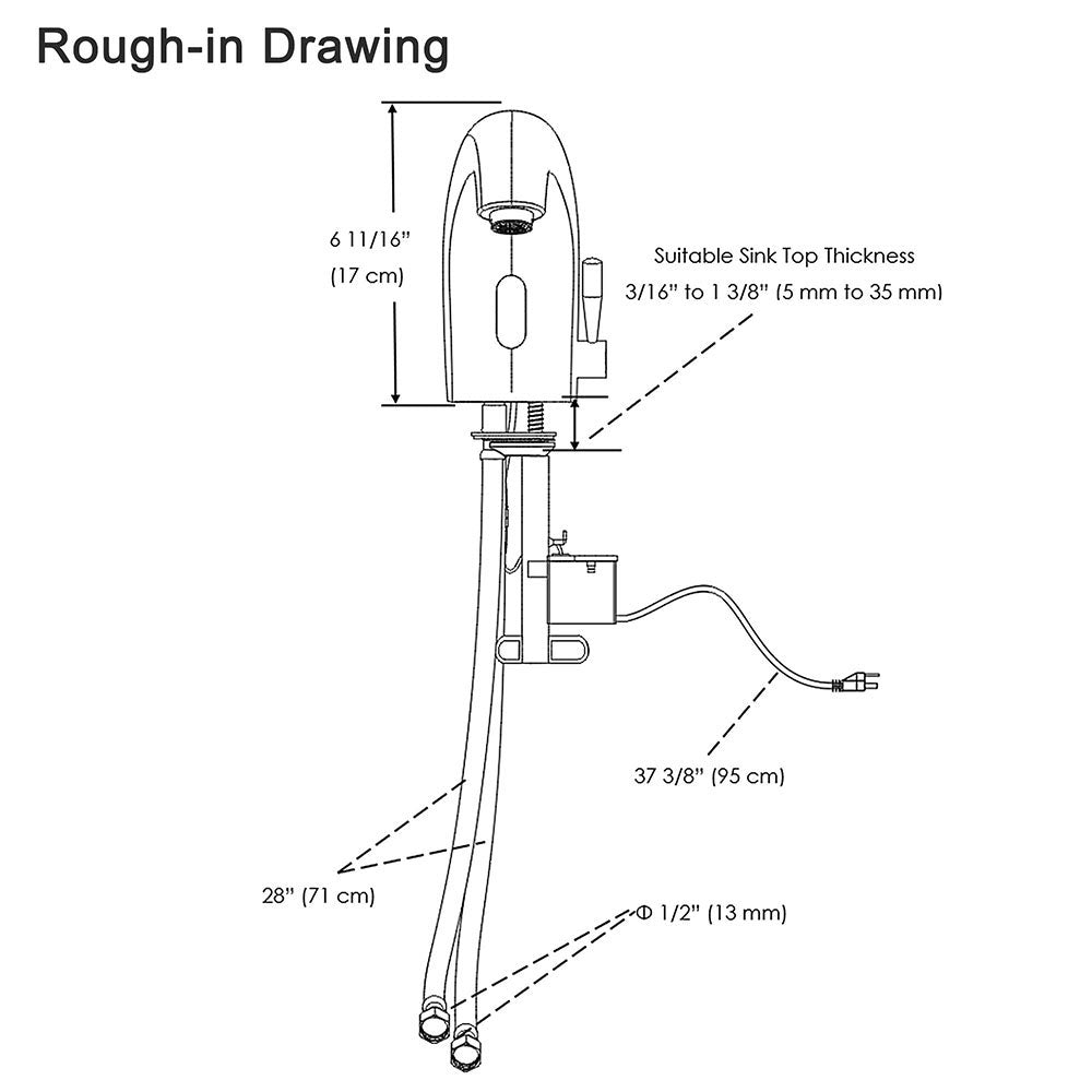 Aquaterior Touchless Lavatory Sink Faucet Hot & Cold 7