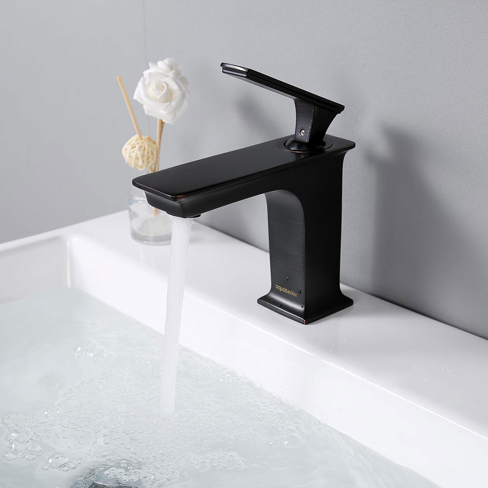 Aquaterior Bathroom Sink Faucet 1-Handle Cold & Hot, 6.7H