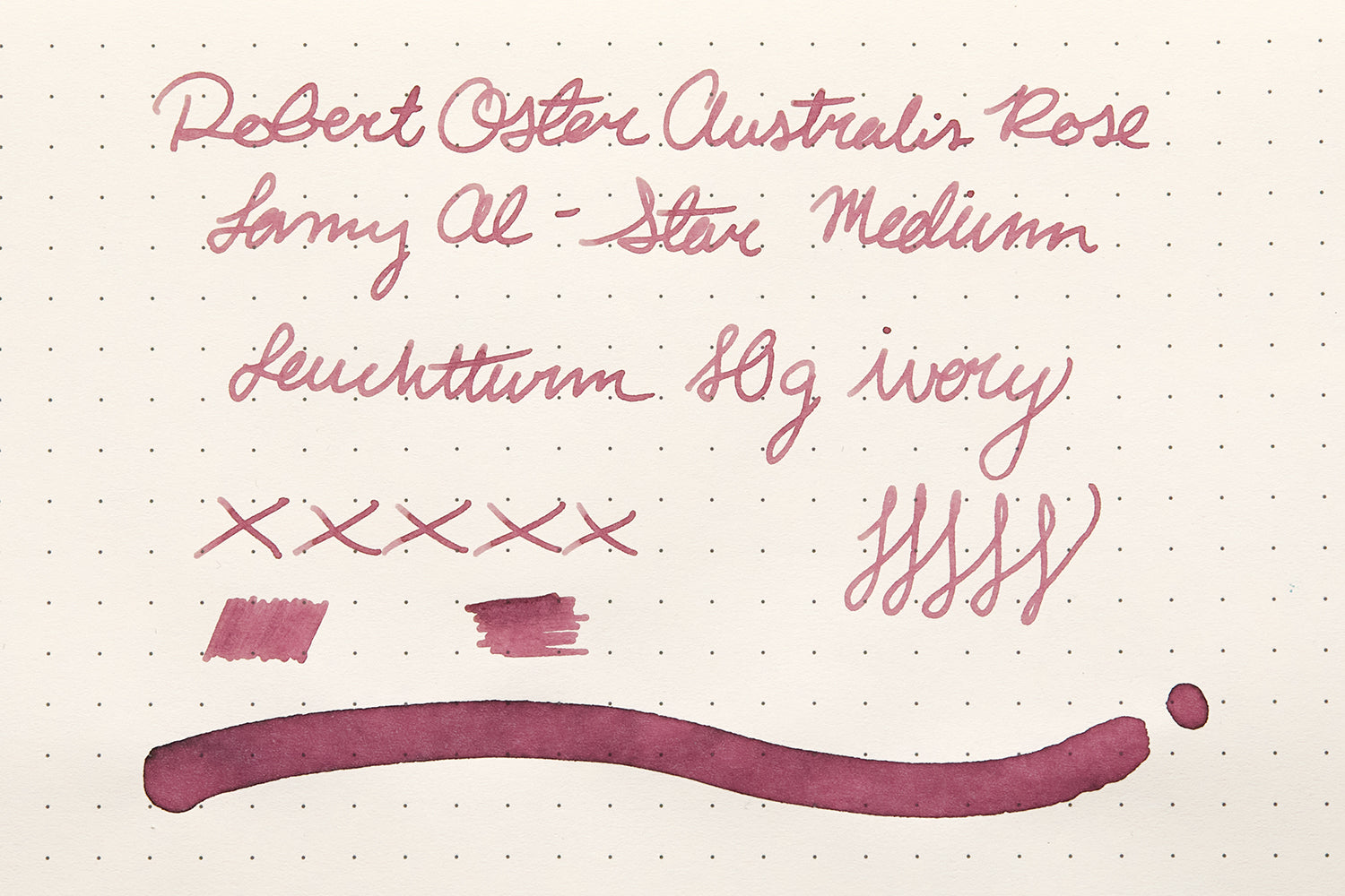 Robert Oster Australis Rose - Ink Sample