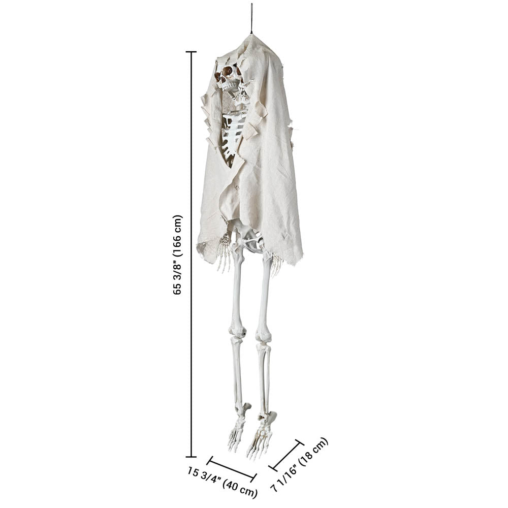 Yescom 5.4ft Skeleton Halloween Decoration Posable with Two Heads