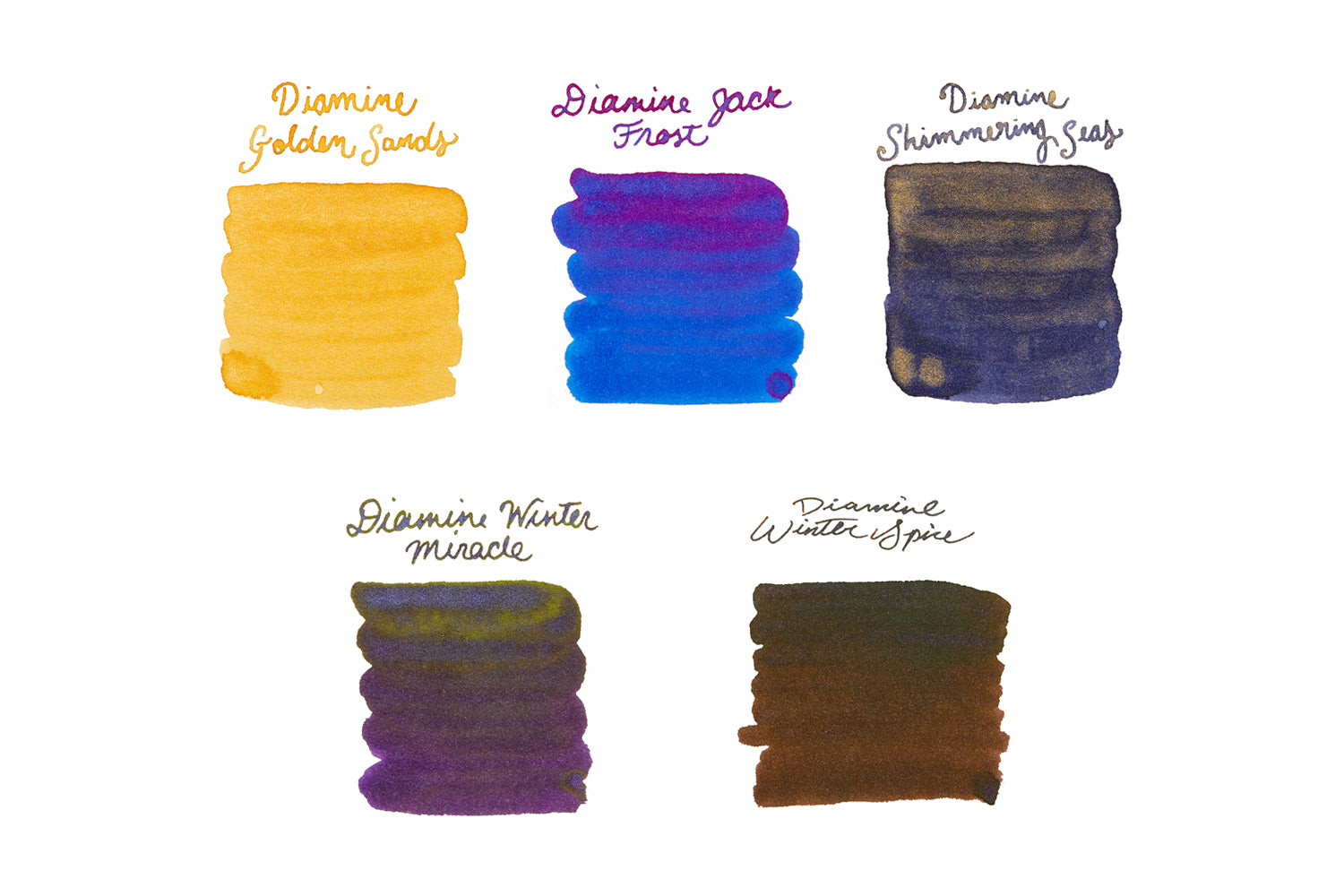 Diamine Shimmering Ink Sample Set