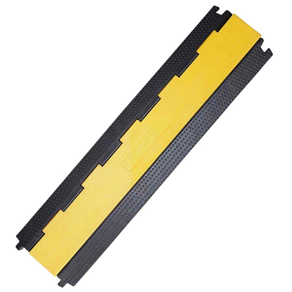 Yescom Cable Ramp Protector Rubber Cable Cover 2-Channel