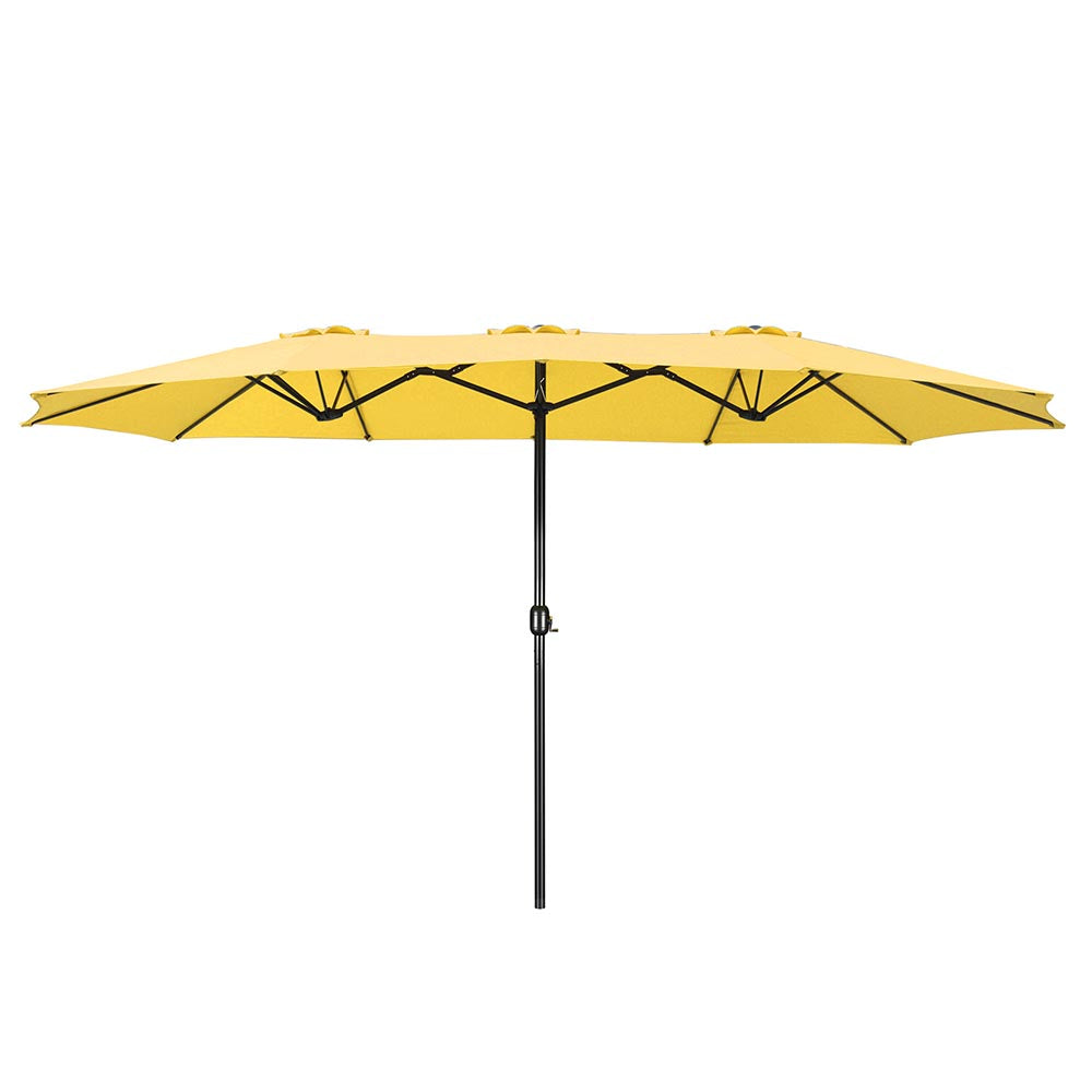 Yescom 15x9 ft Patio Rectangular Market Umbrella w/ Wind Vent