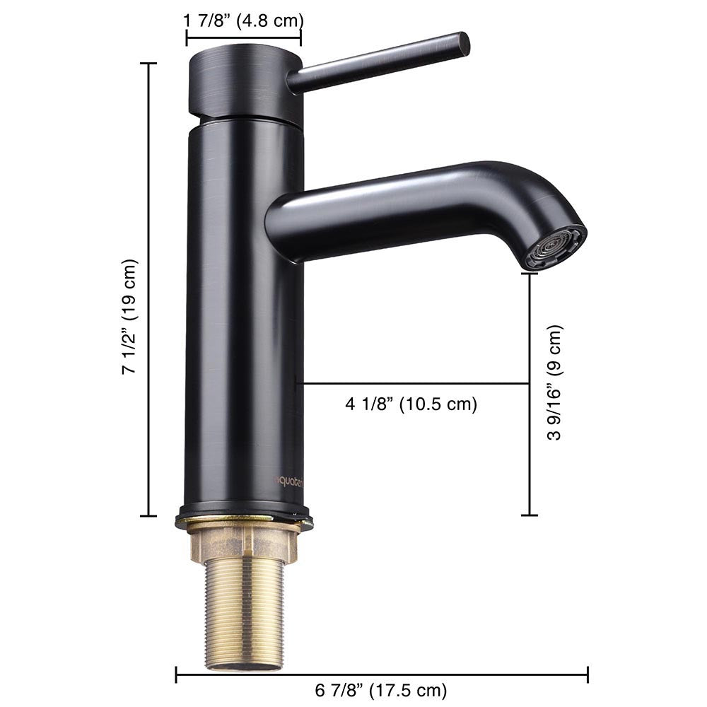 Aquaterior Bathroom Sink Faucet 1-Handle Cold & Hot, 7.5H