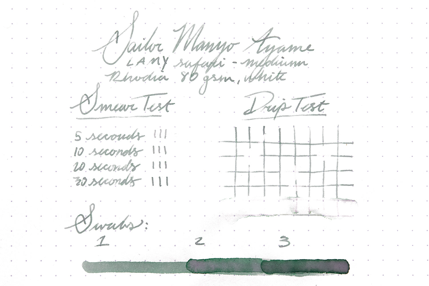 Sailor Manyo Ayame - Ink Sample