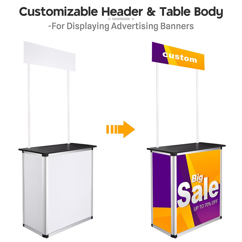 Yescom Foldable Promotional Trade Show Counter Wood Countertop Demo