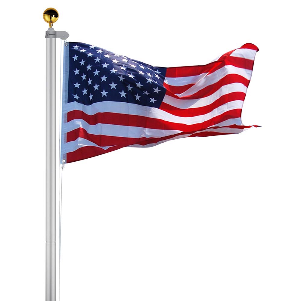 Yescom American Aluminum Sectional Flag Pole Set 25'