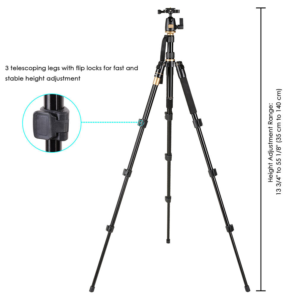 Yescom Pro Aluminum DSLR Camera Tripod Monopod & Ball Head