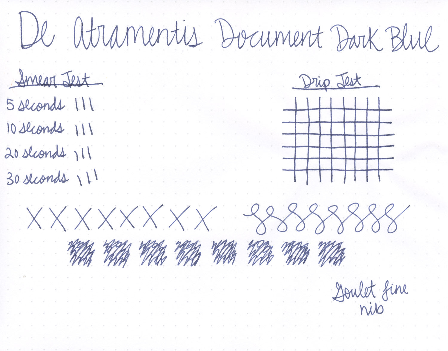 De Atramentis Document Ink Dark Blue - 45ml Bottled Ink