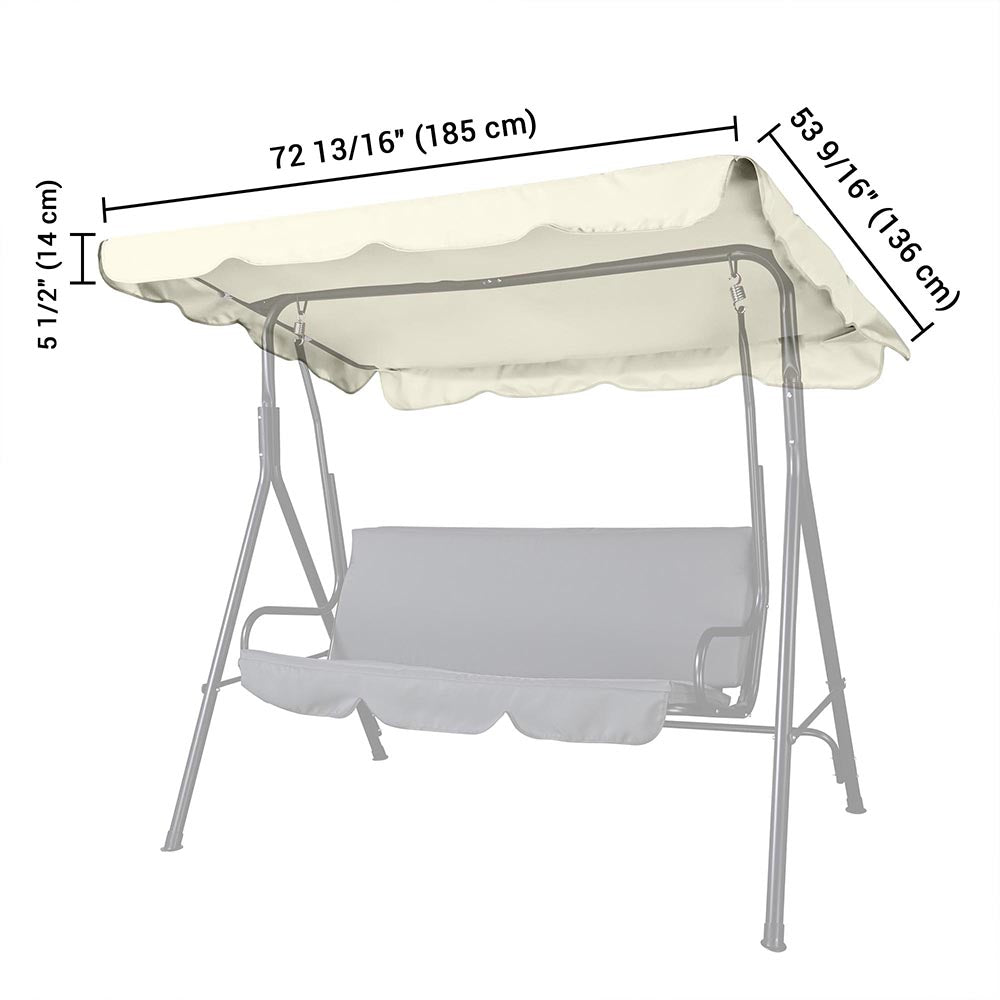 Yescom Patio Porch Replacement Swing Canopy 72x53